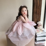 아짱 키즈여아 여름 여름 원피스 공주원피스 화동드레스 레이스 원피스 120호