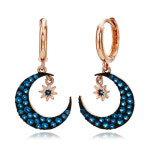 헬로비치나 청블루 초승달 원터치귀걸이