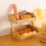 계단식 빵 진열대 원목 트레이 쇼케이스 베이커리 쿠키 선반 1 2단 선반