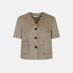 나이스클랍 브이넥 반팔 자켓 N242MWJ419