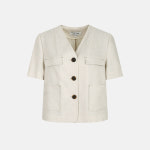 나이스클랍 브이넥 반팔 자켓 N242MWJ419