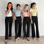 다온샵 전국민템 4버전 치즈 슬랙스 숏 롱 일자 부츠컷 허리밴딩 슬랙스맛집