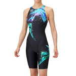 아레나 아레나 아레나 여성 반신 수영복 워터 일루전 아쿠아레이싱 선수용 경기용 AS5SRC58L-BKBL