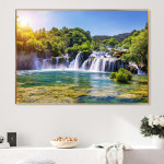 하루애디자인 하루애디자인 A2 폭포사진 물그림 돈들어오는 풍수지리 인테리어 폭포 그림 액자