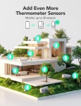 고비라이프 Wi-Fi 게이트웨이 온도계 원격 APP 알림 알림이 실외 무선 온도 습도 센서 모니터 1312피트 400m 모니터링 범위 IP 65 방수 H5107