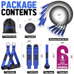 왈리토 저항 밴드 세트 - 무거운 훈련 물리치료 근육 요가 홈 운동 헬스장을 위한 손잡이