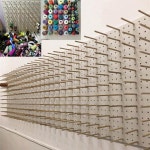 벽걸이 실패꽂이 정리 타공판 실패 공방 꽂이 미싱 정리대 수납 선반 철제 걸이 미싱실