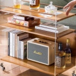 릴 투명 이동식 북카트 선반