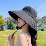 여성 아쿠아 플랩캡 와이드 물놀이 햇빛차단 모자 버킷햇 썬캡