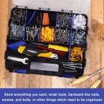 소형 부품 보관 케이스 도구 상자 정리함 양면 34칸 하드웨어 나사 너트 못 볼트를 위한 탈착식 플라스틱 칸막이가 1 PACK