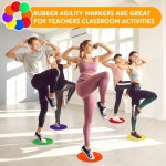 하울 스팟 마커 바닥에 가방 미끄럼 방지 비닐 폴리 도트가 바닥 체육관 농구 축구 스포츠 스피드 민첩성 훈련 댄스 4 72 Inch 60