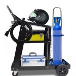 다용도 3단 카트 용접기 가스통 이동식 수납 공구