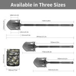 HX 아웃도어 생존 전술 삽 다기능 접이식 캠핑 알루미늄 합금 손잡이가 캠프 삽