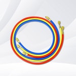 P PBAUTOS 3 5CFM 1 4 단일 스테이지 진공 펌프 HVAC 냉동용 3방향 매니폴드 게이지 세트 - R12 R22 R502와 호환되며 충전 유지보수 R134A