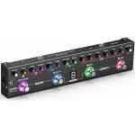 LEKATO 멀티 이펙트 페달 36개의 프리셋이 4개의 모듈 앰프 코러스 지연 리버브 IR CAB 튜너 BT 연결 음악 녹음 For Bass Guitar