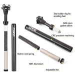 CXWXC 서스펜션 시트포스트 27 2 30 9 31 x - 쇼크 업소버 자전거 투어 포장을 위한 조절 가능한 코일 스프링 컴포트 27