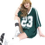 현이네 슈퍼 23브이넥 반팔 남여공용 4컬러 그린