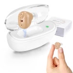 보청기 보조기 볼륨 조절 기능이 노인 성인용 충전식 노이즈 캔슬링 단면