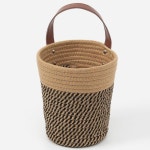 TREE 보용상점 행잉 화분바구니 내추럴블랙 행잉라탄바구니