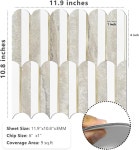 바모스 필 앤 스틱 주방 욕실용 매끄러운 타일 흰색 슬레이트 PVC 혼합 연금 자가 접착 물고기 비늘 금속 모자이크 타일 10장