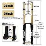 버클로스 26 27 5 29 MTB 자전거 서스펜션 포크 여행용 마그네슘 합금 내리막 액슬 1-1 8 스레드리스 산악 26