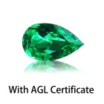 상단 랩 재배 콜롬비아 에메랄드 배 컷 원석 매력용 재료 G 6x9mm 0 95-1 24ct 1개 1 With Certificate