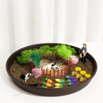 바니그라운드 바니그라운드 농장 스몰월드 키트 유아 만들기 놀이 독후활동 트레이 함께 브라운37cm 1개