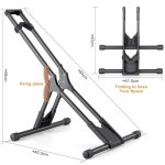 CXWXC 자전거 스탠드 바닥 - 실내 랙 차고 보관소 20-29 산악 MTB 로드 바이크용 바닥형 주차 랙 자전거 1대 2 Bike Rack