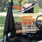 밍글리타이 마그네틱 골프 타월 23 6 x15 7 클리닝 가방 카트 클럽용 프리미엄 초흡수성 극세사 와플 위브 패턴 1 Large - 1 Pack