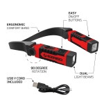 핸즈프리 조명을 위한 이지레드 애니웨어 충전식 넥 라이트 - NK15 정비사 캠핑 사냥 DIY 프로젝트 독서를 완벽한 조명