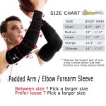 호프포스 2PCS 패딩 팔꿈치 팔뚝 소매 압박 팔 보호 지지대