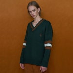 어널로이드 어널로이드 V NECK LONG SLEEVE KNIT GREEN
