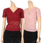 A387 여밈망사반팔티 노브댄스 댄스복 라인 라틴 모던 사교 웰빙 공연복 국산 티셔츠 바지 치마