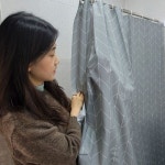 분위기 헤링본 방수 비닐 샤워커튼