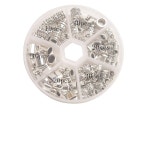 가죽 아트를 위한 창진 100PCS 앤티크 금속 코드 엔드 캡 1박스