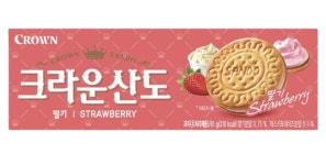 크라운제과 크라운 산도 딸기 61g 탕비실간식 대용량 화이트초코 과자
