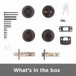 Kwikset 주노 입구 도어 노브 싱글 실린더 데드볼트 콤보 팩 3 베네치아 브론즈 99910-035