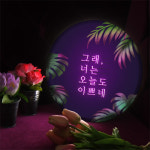 오늘도 나를 위한 예쁜말 네온느낌 글씨 LED액자 타입2 예쁜척