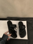 여성 슬리퍼 샌들 야외 휴양지 빈티지 심플 바캉스 쪼리 데일리 발가락 밴드 40 블랙 J1855-1
