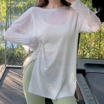 오노마 ONM 스포츠 커버업 루즈핏 절개트임 긴팔티 요가 폴댄스