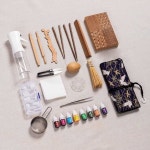 화과자 도구 세트 삼각봉 우이로 스틱 A 수제 월병 도장 느티나무 사각 플레이트 물세탁