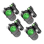 무난산 4PCS 낚시 물림 경보 민감한 전자 경보 표시기 LED 조명이 소리