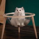 고양이투명해먹 원목해먹 침대 캡슐 1 원목 수직형 선 캣츠하우스 스몰