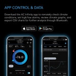 AC 인피니티 클라우드컴 B1 LCD 디스플레이 블루투스 앱 모니터가 장착된 온도 습도 VPD 스마트 습도계 지하실용 온도계 센서... 