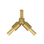 YQBS 6 8 호스 바브 Y 3 웨이 황동 볼 밸브 파이프 피팅 커넥터 어댑터 가스 물 오일 공기