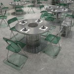 스텐 드럼통 테이블 포장마차 깡통 업소용 식탁 A 둥근 테이블 A 표준