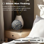 AYRELY 빈티지 메탈 책상 시계 배터리로 작동하는 맨텔 벽난로 농가 선반 거실 장식 을 위한 각도 조절 가능한 테이블 시계