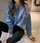 청남방 면100 데일리패션 심플 디자인 진청 연청 고퀄리티 세탁주의 드라이클리닝 위드기프트 청남방