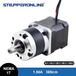 STEPPERONLINE NEMA 17 정밀 스테퍼 모터 20 기어박스 50 비율 CNC Ratio 10 to 1