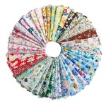 5 퀼팅용 참 팩 프리컷 패브릭 스퀘어 x 퀼팅 면직물 클리어런스 퀼트 재봉 DIY 프로젝트용 42개 B-grey and Colors